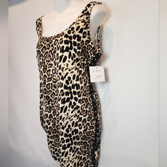 New Animal Print Sexy Stretch Tank Dress Size XL - Picture 4 of 11